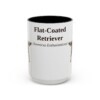15oz-flat-coated-retriever-mug-latin-black-front 15oz Flat-Coated Retriever Latin Mug, Black, front view