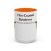 15oz-flat-coated-retriever-mug-latin-orange 15oz Flat-Coated Retriever Latin Mug, Orange, front view