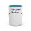 15oz Flat-Coated Retriever Mug, Light Blue, front view