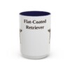 15oz Flat-Coated Retriever Mug, Navy, front view