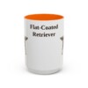 15oz Flat-Coated Retriever Mug, Orange, front view
