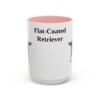 15oz Flat-Coated Retriever Mug, Pink, front view