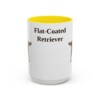 15oz Flat-Coated Retriever Mug, Yellow, front view