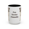 15oz Fox Terrier (Smooth) Mug, Black, front view