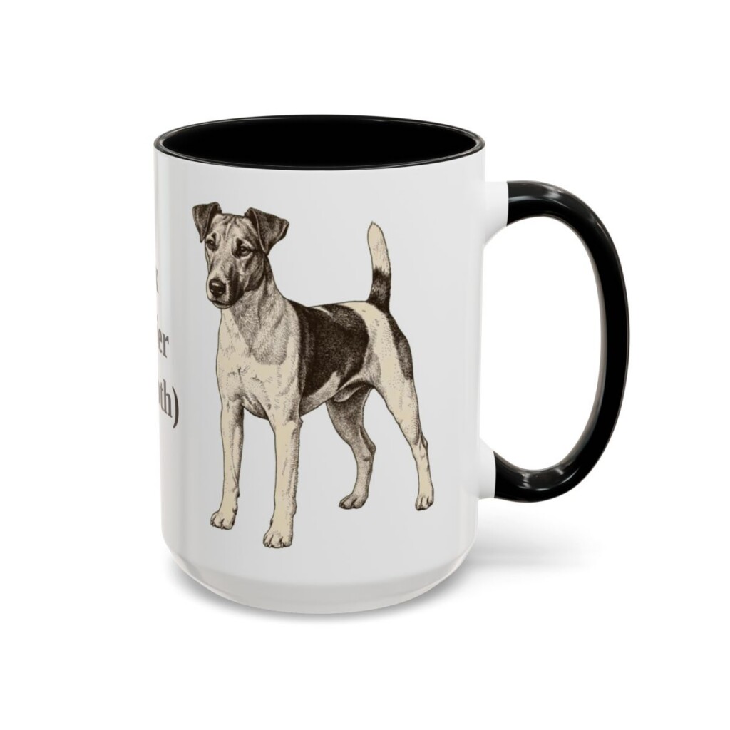 15oz Fox Terrier (Smooth) Mug, Black, right side view