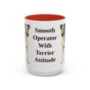 15oz Funny Fox Terrier (Smooth) Mug, Red, front view