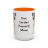 15oz Fox Terrier (Smooth) Dog Mom Mug, Orange, front view