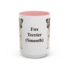 15oz Fox Terrier (Smooth) Mug, Pink, front view