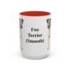 15oz Fox Terrier (Smooth) Mug, Red, front view