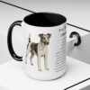 15oz Fox Terrier (Smooth) Mug, Black, lifestyle photo