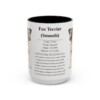 15oz Fox Terrier (Smooth) Mug, Black, front view