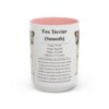 15oz Fox Terrier (Smooth) Mug, Pink, front view