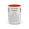 15oz Fox Terrier (Smooth) Mug, Red, front view