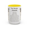 15oz Fox Terrier (Smooth) Mug, Yellow, front view