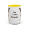 15oz Fox Terrier (Smooth) Mug, Yellow, front view