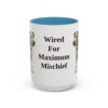 15oz Funny Fox Terrier (Wire) Mug, Light Blue, front view