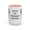 15oz Funny Fox Terrier (Wire) Mug, Pink, front view