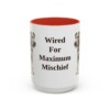 15oz Funny Fox Terrier (Wire) Mug, Red, front view