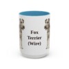 15oz Fox Terrier (Wire) Mug, Light Blue, front view