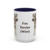 15oz Fox Terrier (Wire) Mug, Navy, front view