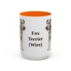 15oz Fox Terrier (Wire) Mug, Orange, front view