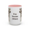 15oz Fox Terrier (Wire) Mug, Pink, front view