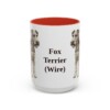 15oz Fox Terrier (Wire) Mug, Red, front view