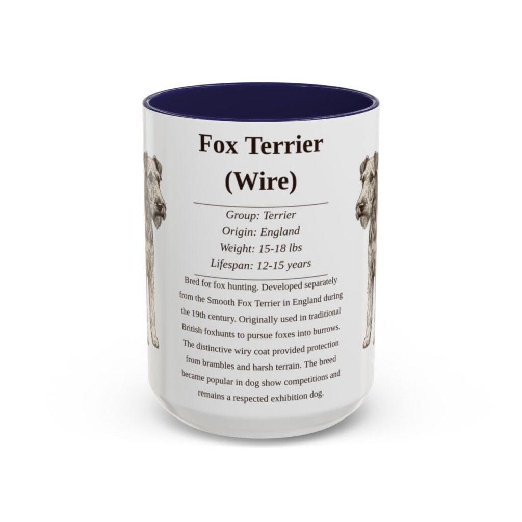 15oz-fox-terrier-wire-mug-writeup-navy 15oz Fox Terrier (Wire) Mug, Navy, front view