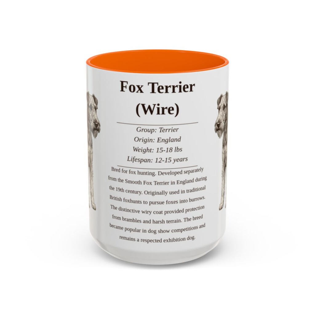 15oz-fox-terrier-wire-mug-writeup-orange 15oz Fox Terrier (Wire) Mug, Orange, front view