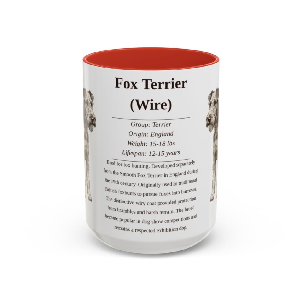 15oz-fox-terrier-wire-mug-writeup-red 15oz Fox Terrier (Wire) Mug, Red, front view