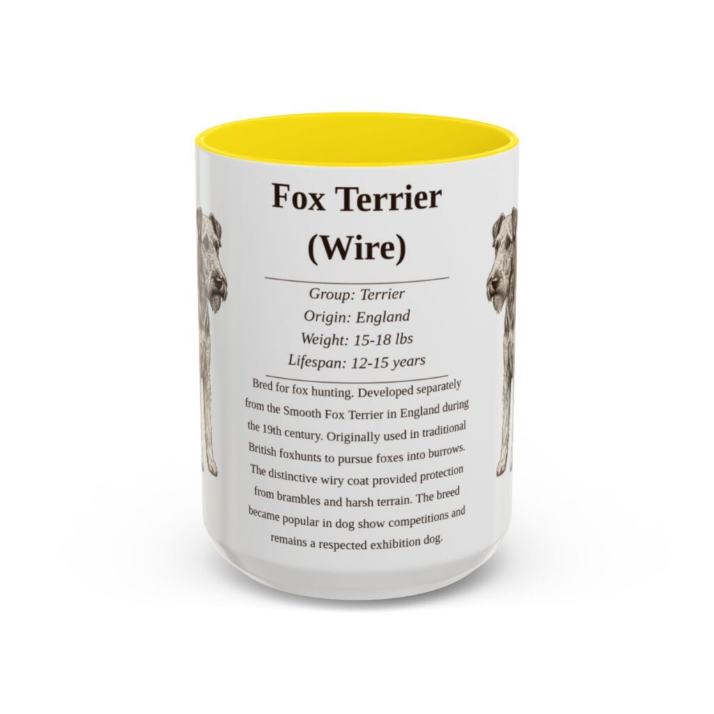 15oz-fox-terrier-wire-mug-writeup-yellow 15oz Fox Terrier (Wire) Mug, Yellow, front view