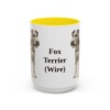 15oz Fox Terrier (Wire) Mug, Yellow, front view