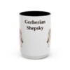 15oz Gerberian Shepsky Mug, Black, front view