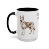 15oz Gerberian Shepsky Mug, Black, left side view
