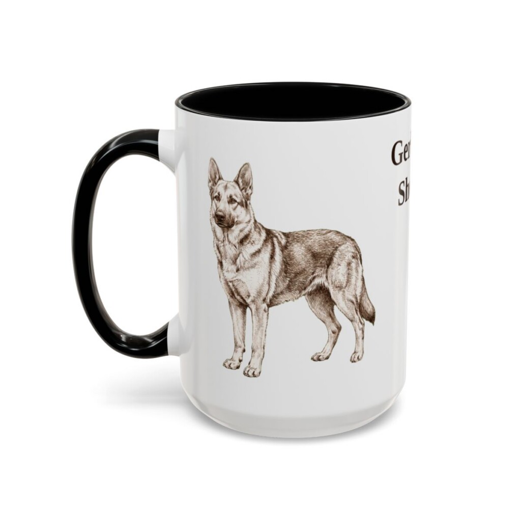 15oz Gerberian Shepsky Mug, Black, left side view