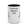 15oz Gerberian Shepsky Dog Dad Mug, Black, front view