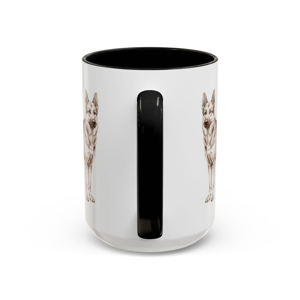 15oz Gerberian Shepsky Latin Mug, Black, back view