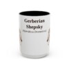 15oz Gerberian Shepsky Latin Mug, Black, front view