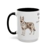 15oz Gerberian Shepsky Latin Mug, Black, left side view