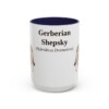 15oz Gerberian Shepsky Latin Mug, Navy, front view