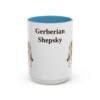 15oz Gerberian Shepsky Mug, Light Blue, front view