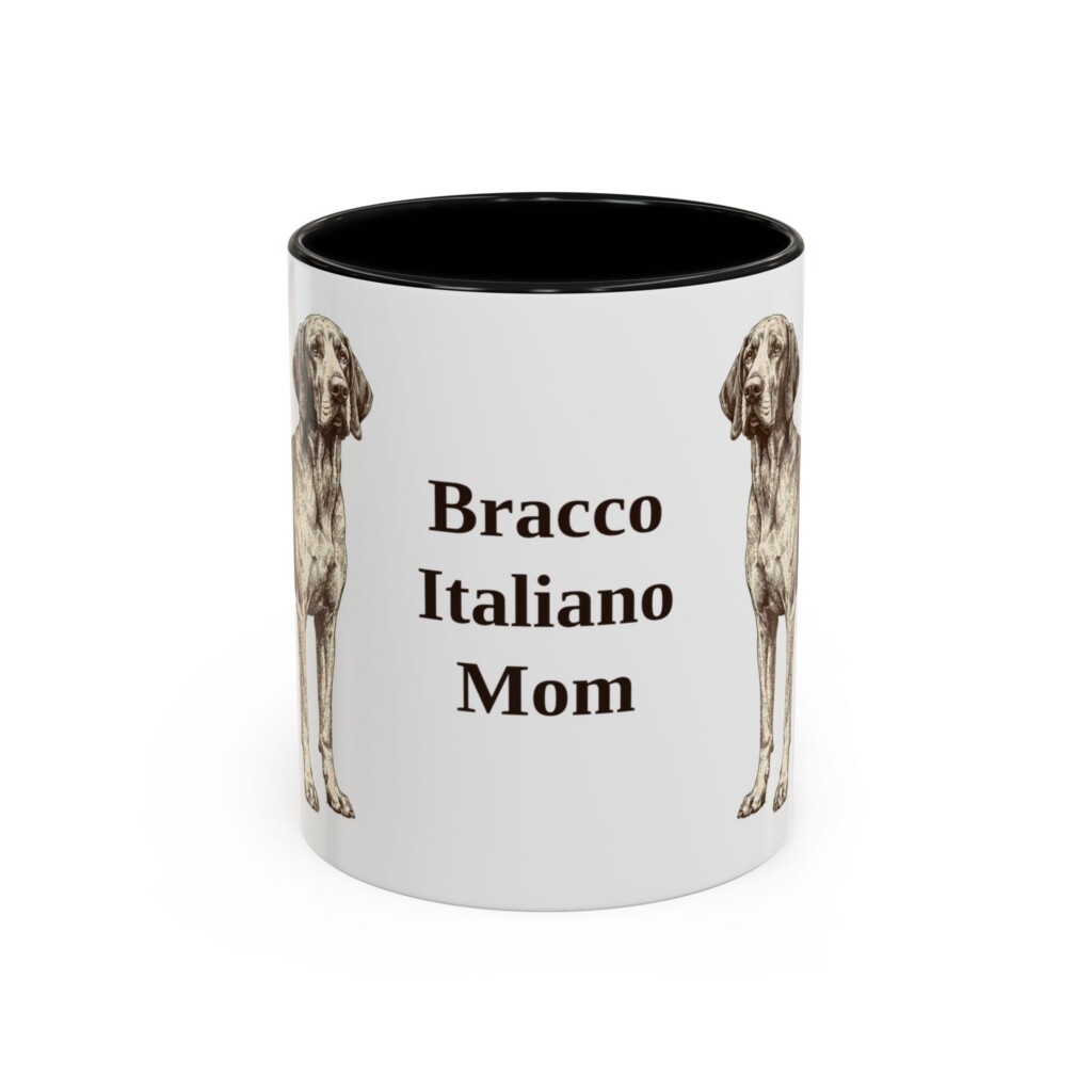 11oz Bracco Italiano Dog Mom Mug, Vintage Sketch Coffee Mug, Dog Mom Gift