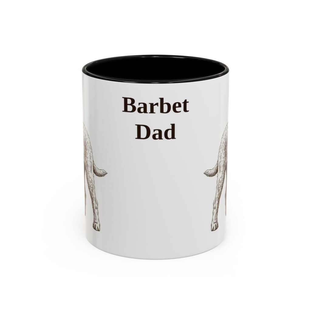 11oz Barbet Dog Dad Mug, Vintage Sketch Coffee Mug, Dog Dad Gift