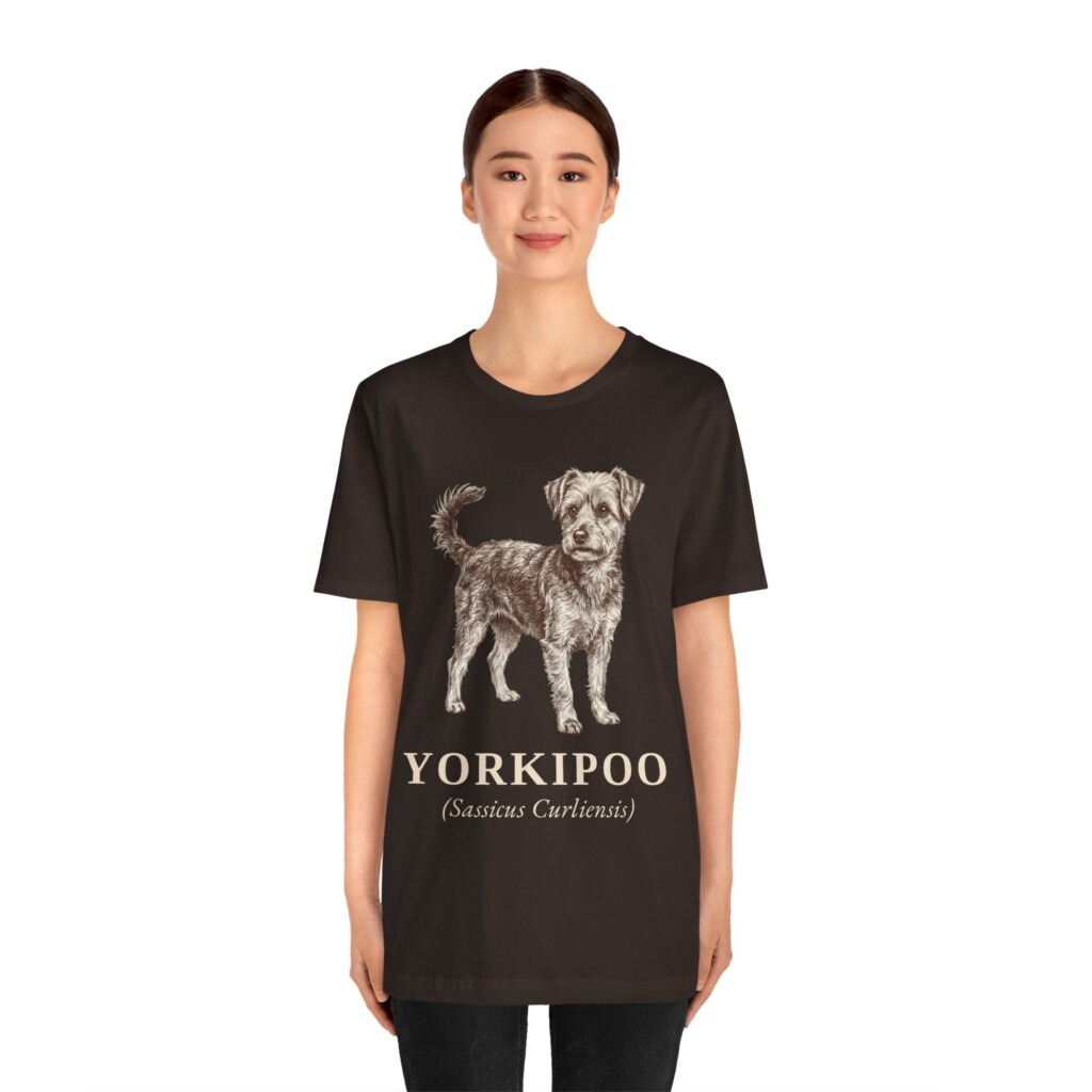 Yorkipoo Latin Shirt, Vintage Dog Sketch Tee, Dog Latin Gift