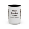 15oz Black Russian Terrier Latin Mug, Vintage Dog Coffee Mug, Dog Lover Gift