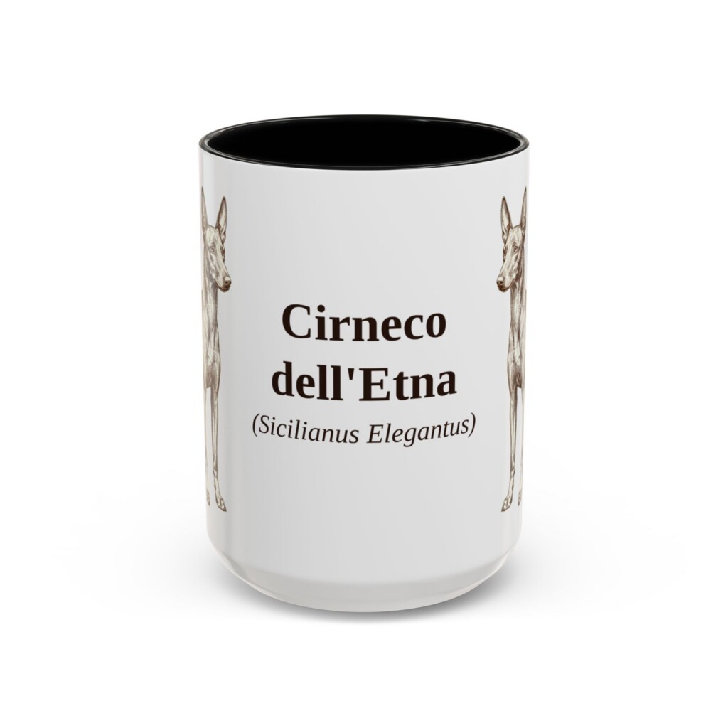 16281555101898575155_2048.jpeg 15oz Cirneco dell'Etna Latin Mug, Vintage Dog Coffee Mug, Dog Lover Gift