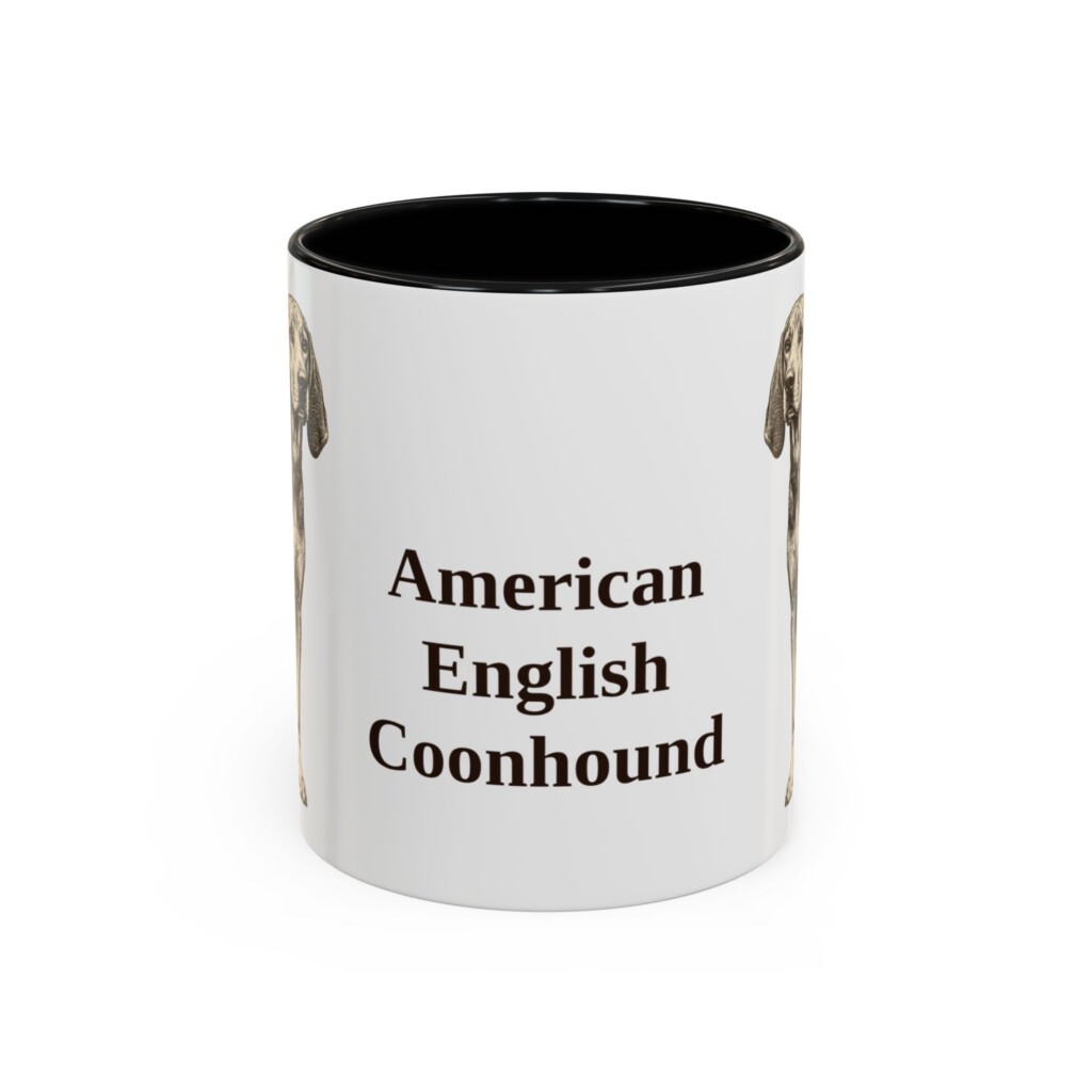 11oz American English Coonhound Mug, Vintage Dog Portrait Coffee Mug, Dog Lover Gift
