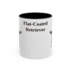 11oz Flat-Coated Retriever Mug, Vintage Dog Portrait Coffee Mug, Dog Lover Gift