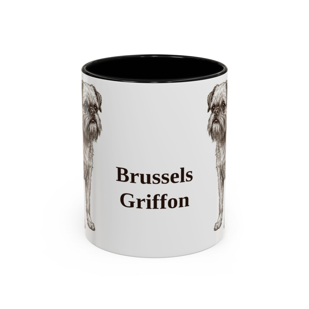 11oz Brussels Griffon Mug, Vintage Dog Portrait Coffee Mug, Dog Lover Gift