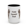 15oz Field Spaniel Dog Dad Mug, Vintage Sketch Coffee Mug, Dog Dad Gift